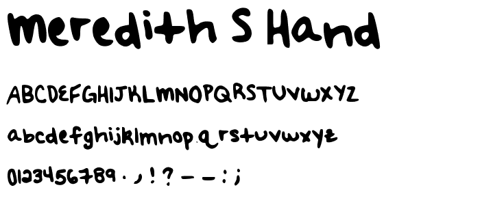 Meredith_s Hand font